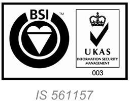 OGT ISO27001 logo with OGT certificate number